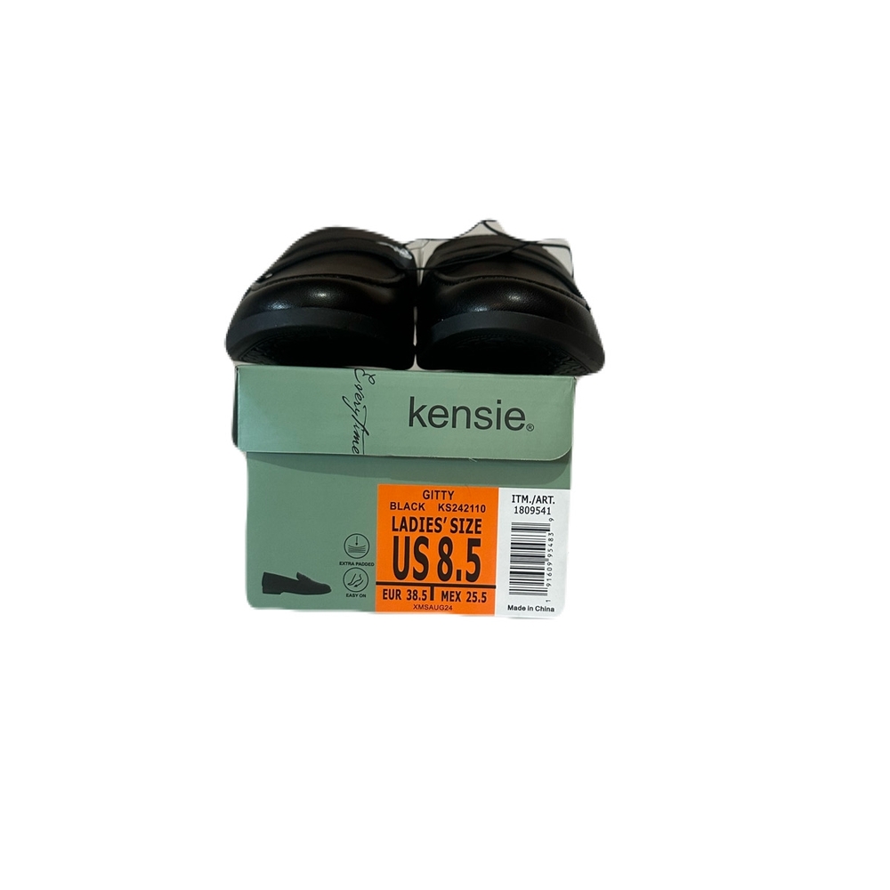 Kensie Ladies Penny Black Loafers - Picture 5 of 6